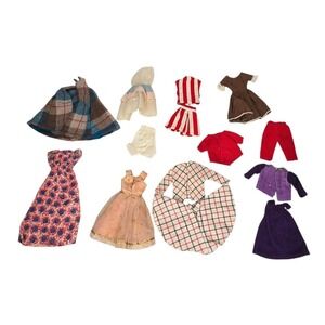 Lot Of Vintage 1960 Barbie Clothing Handmade Skirts Tops Dresses Capes
